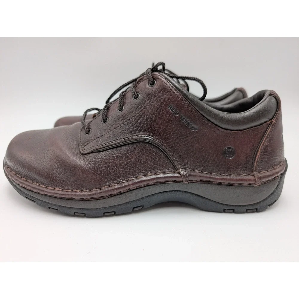 Red Wing Oxford Work Shoes Men 9 E2 Brown 8704 Leather SD Slip Resistant Utility